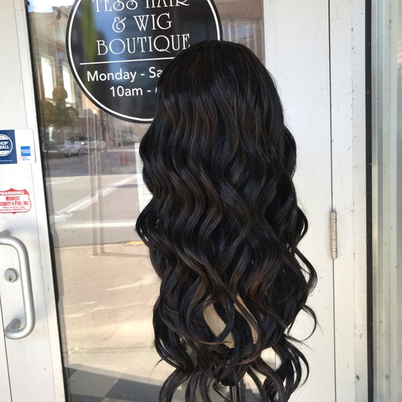Wig Swisslace Lacefront Deep Wave Black Long 2019 main image 7